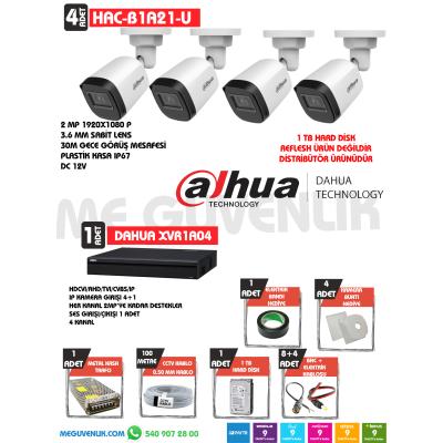 DAHUA B1A21U 4 LÜ GÜVENLİK KAMERA SETİ