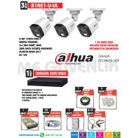 DAHUA RENKLİ 3 LÜ GÜVENLİK KAMERA SETİ B1A21-U-IL